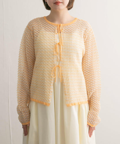 2WAY立體感透視針織衫