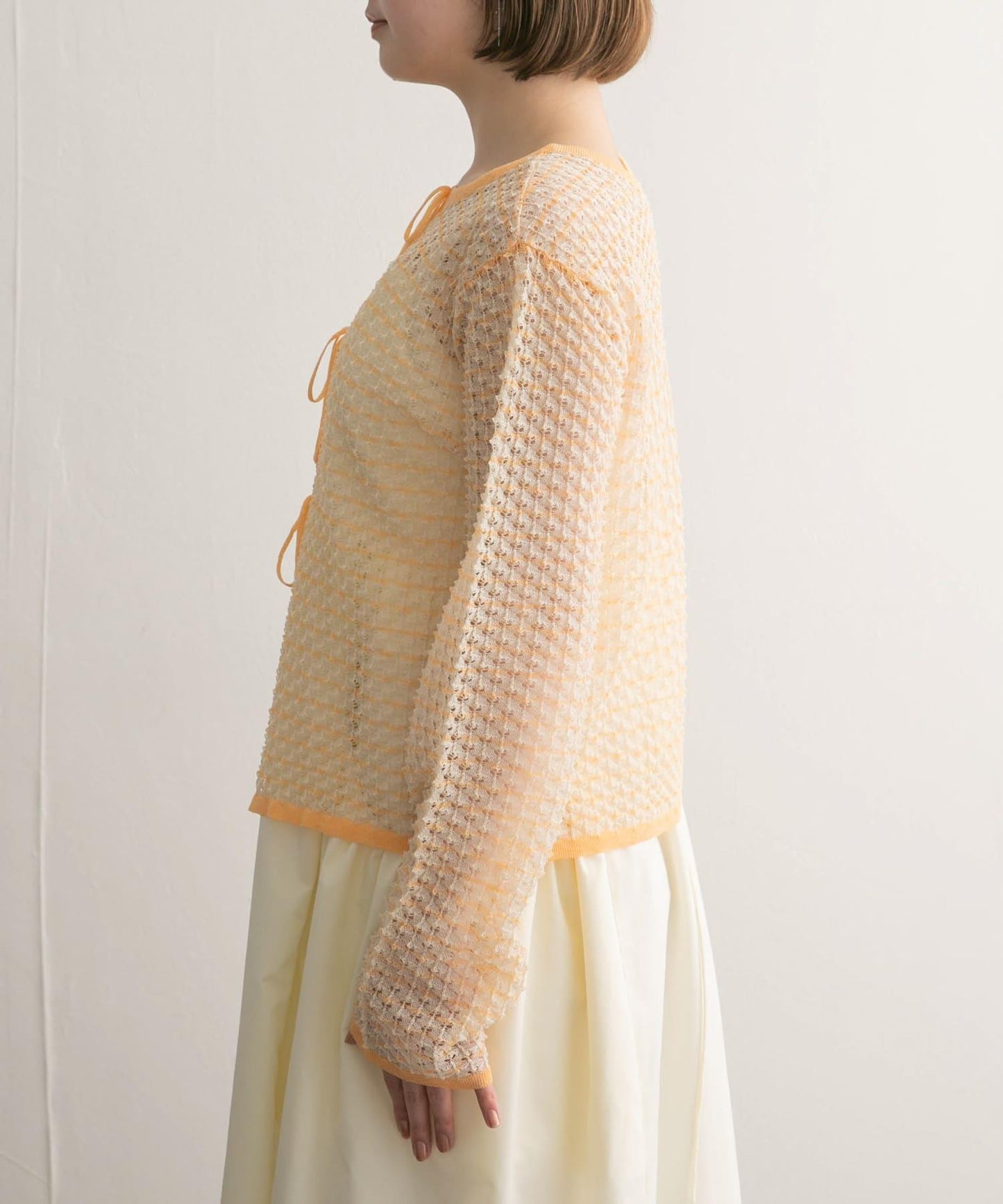 2WAY立體感透視針織衫