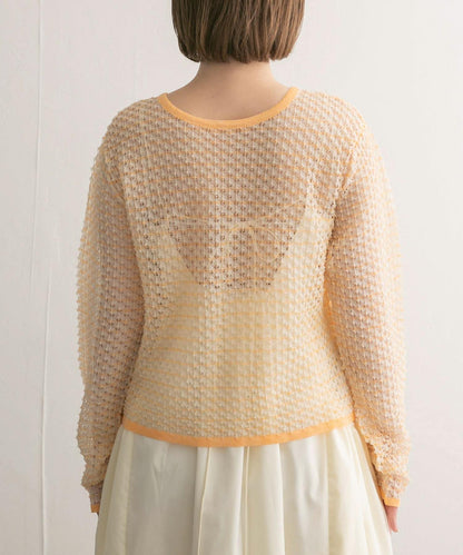 2WAY立體感透視針織衫