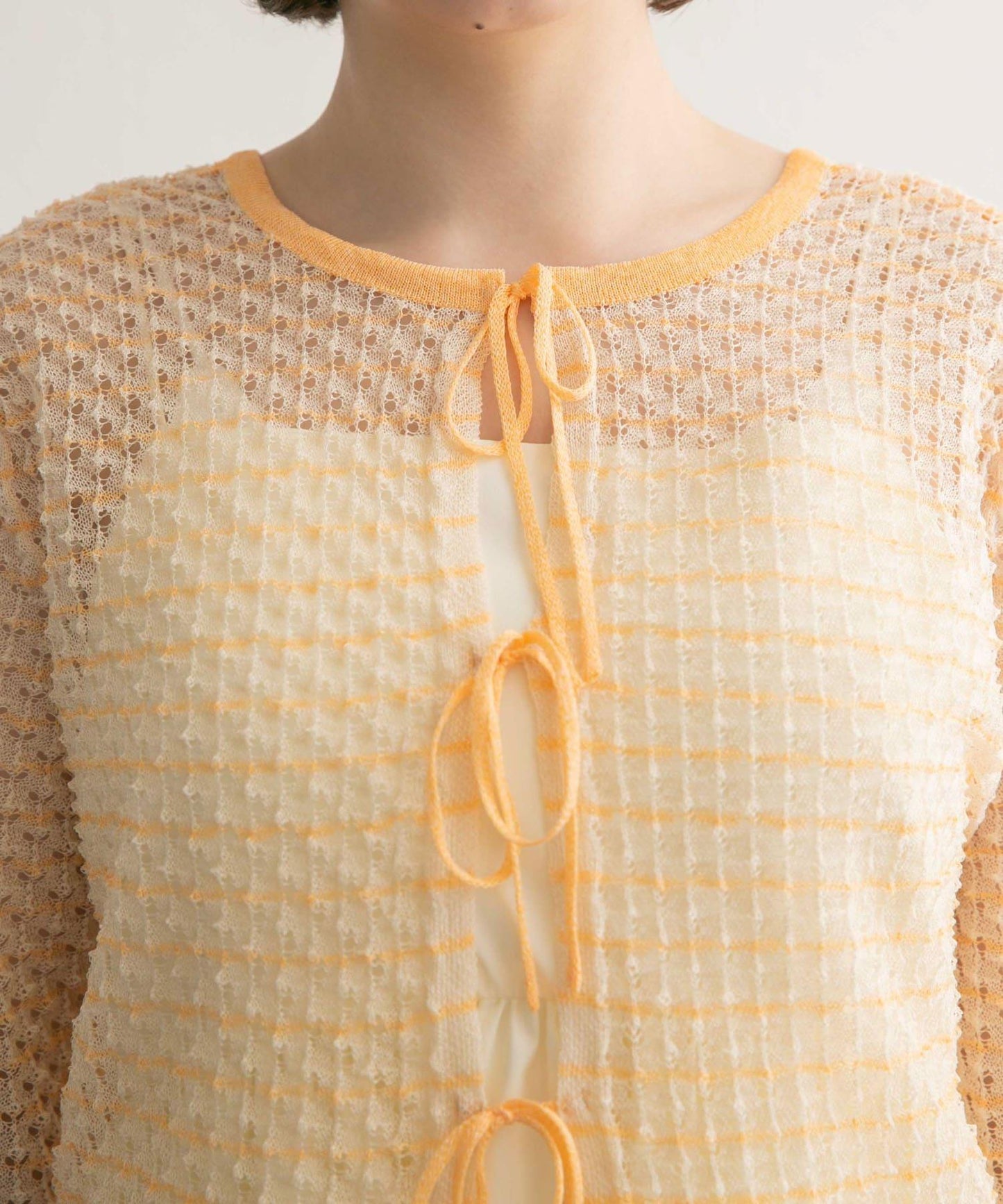 2WAY立體感透視針織衫