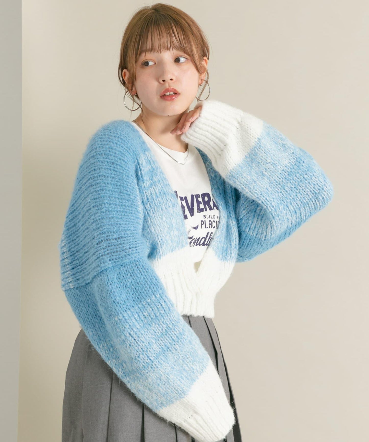 『/部分門店限定』漸變色短款開衫