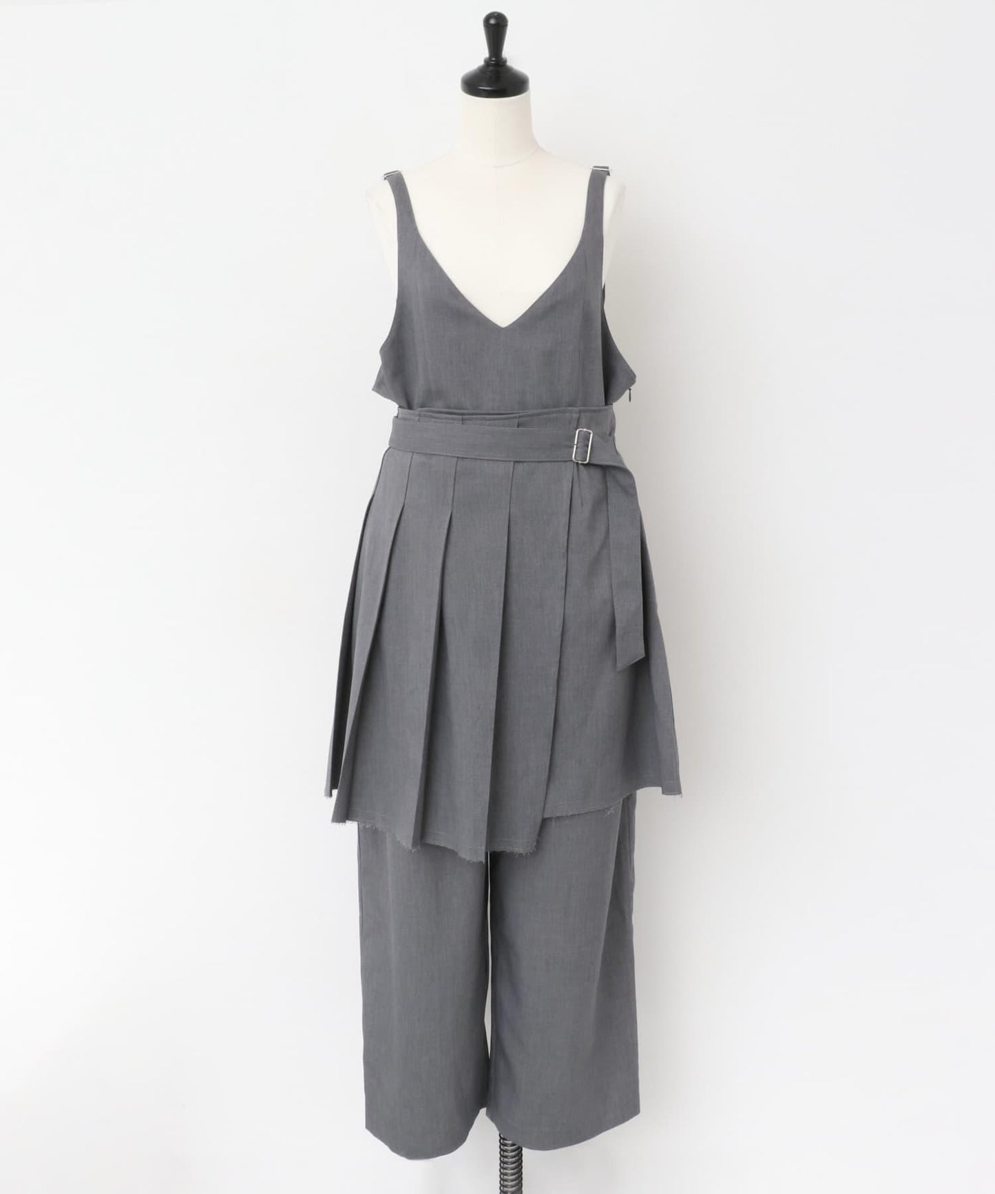 百褶裙套裝揹帶褲