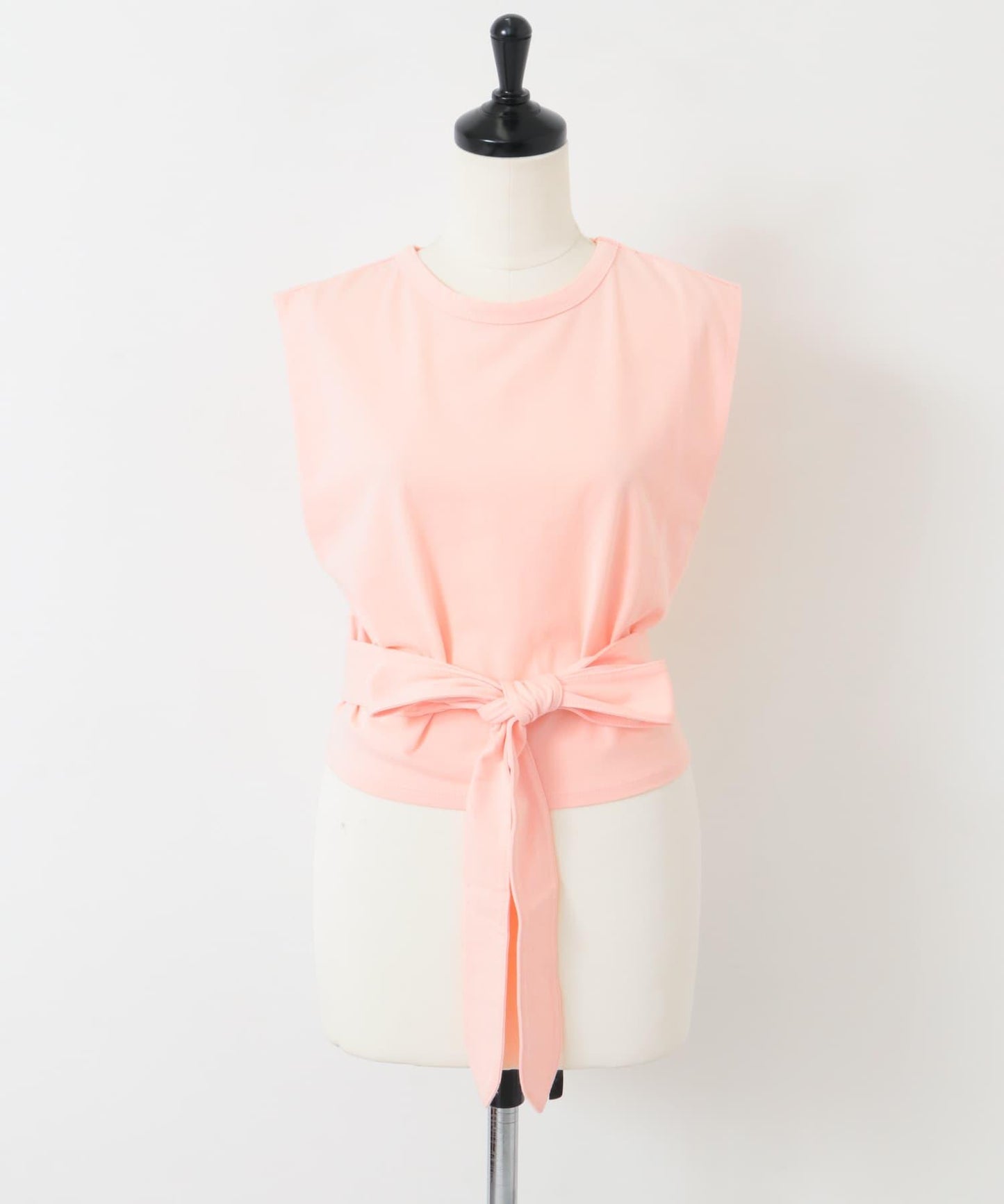 繫帶收腰無袖上衣