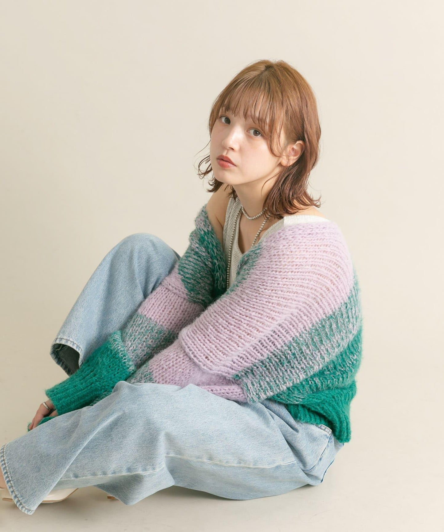 『/部分門店限定』漸變色短款開衫