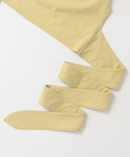 繫帶收腰無袖上衣