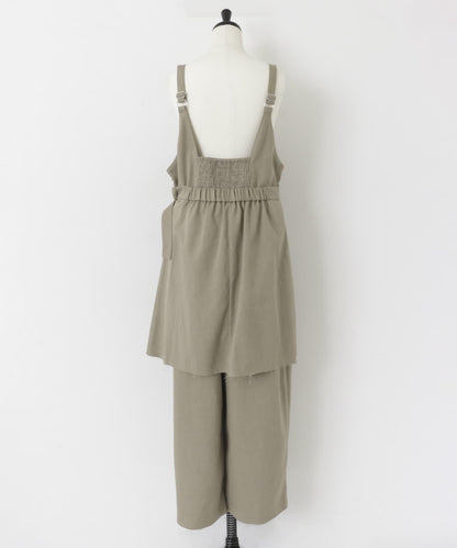 百褶裙套裝揹帶褲