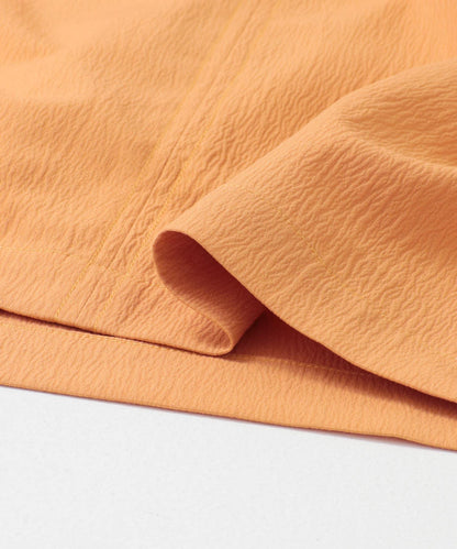 2尺碼可選抽繩袖腰部褶皺連衣裙