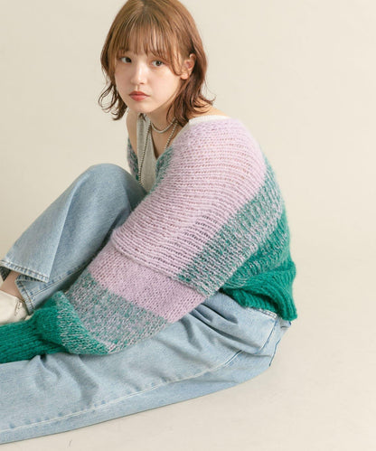 『/部分門店限定』漸變色短款開衫