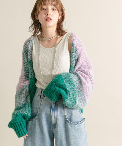 『/部分門店限定』漸變色短款開衫