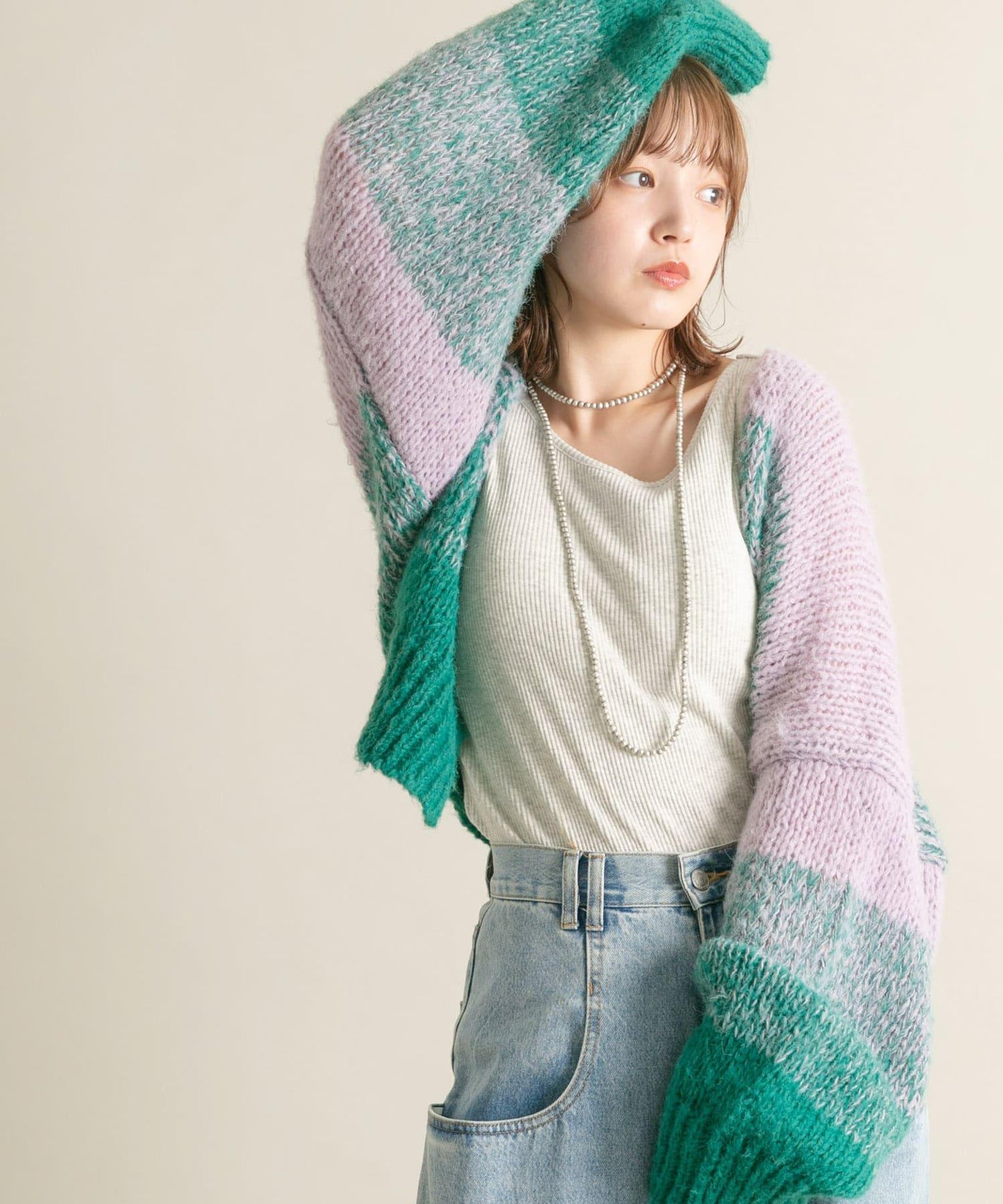 『/部分門店限定』漸變色短款開衫