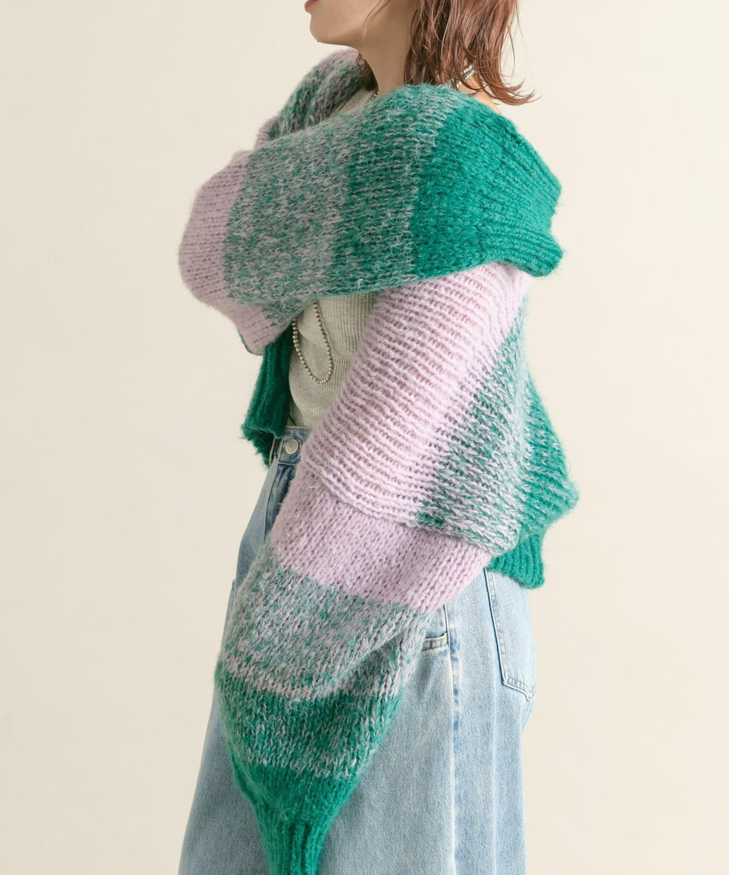 『/部分門店限定』漸變色短款開衫