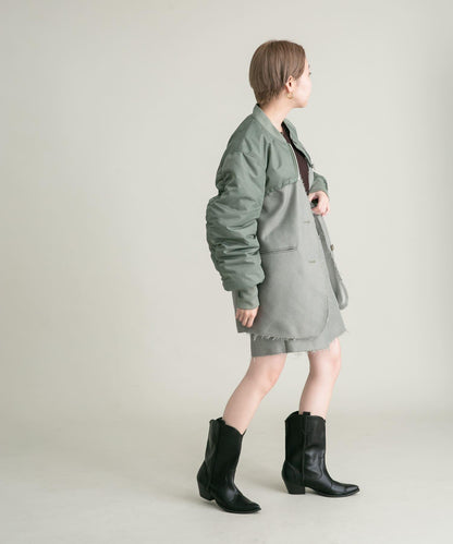 裁剪下襬迷你裙