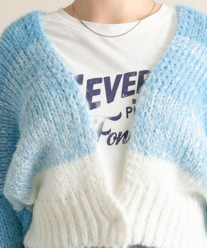 『/部分門店限定』漸變色短款開衫