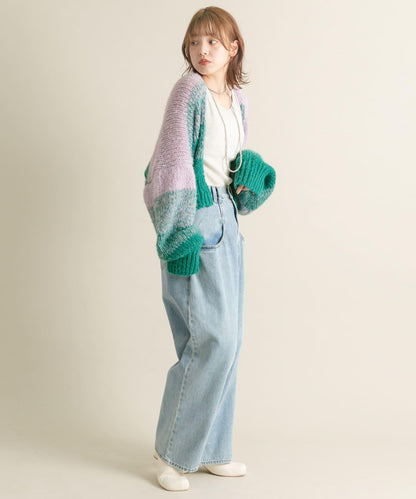 『/部分門店限定』漸變色短款開衫