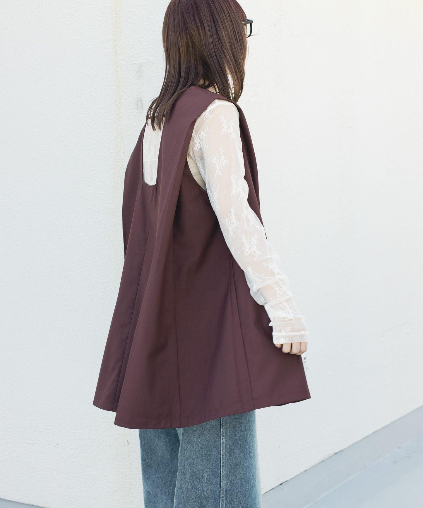 肩部褶皺設計迷你連衣裙