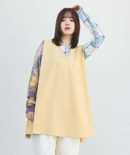 肩部褶皺設計迷你連衣裙