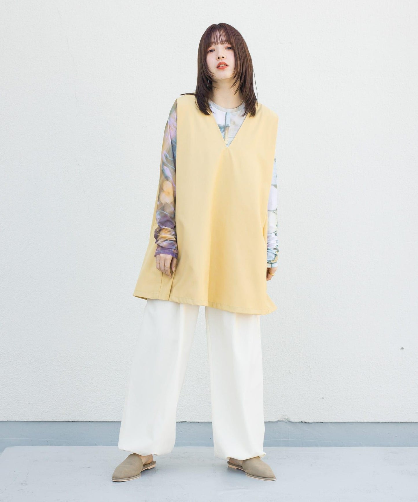 肩部褶皺設計迷你連衣裙