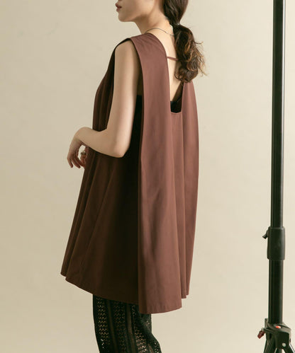 肩部褶皺設計迷你連衣裙