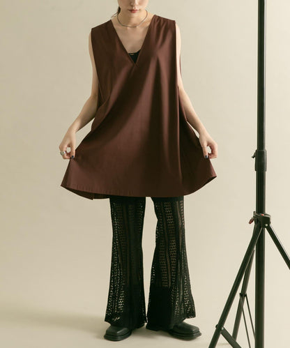 肩部褶皺設計迷你連衣裙