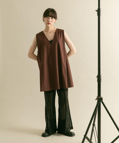 肩部褶皺設計迷你連衣裙