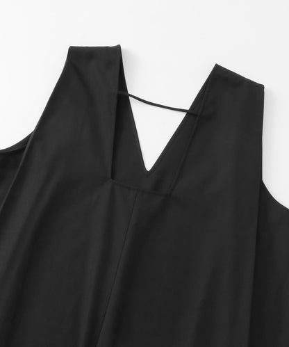 肩部褶皺設計迷你連衣裙