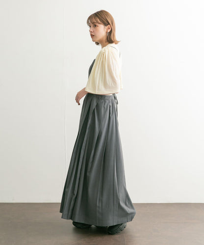 荷葉邊袖透視針織衫