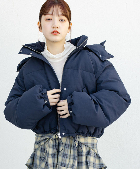 短款加棉連帽夾克
