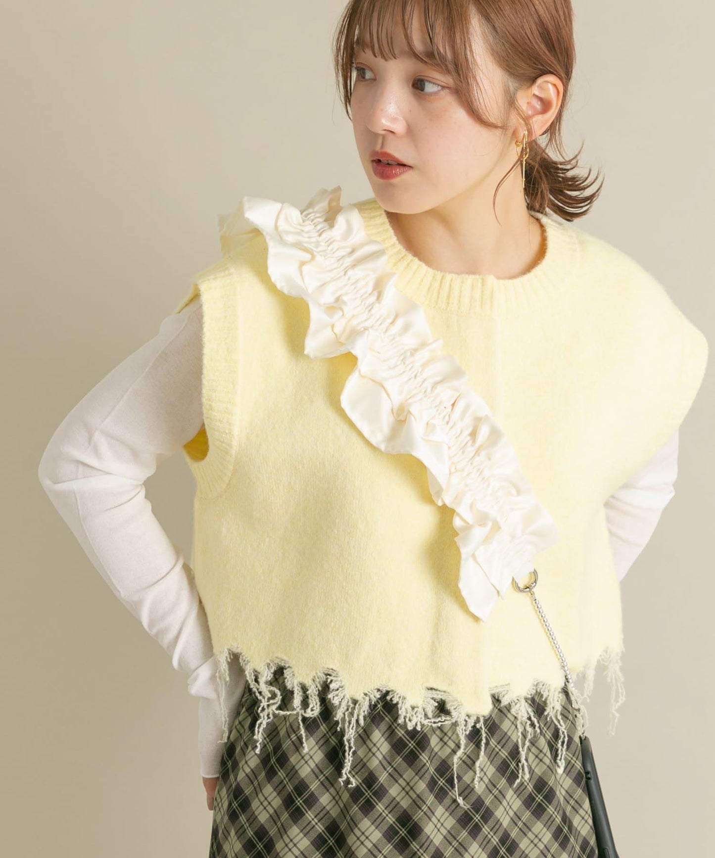 荷葉邊褶皺多功能肩帶