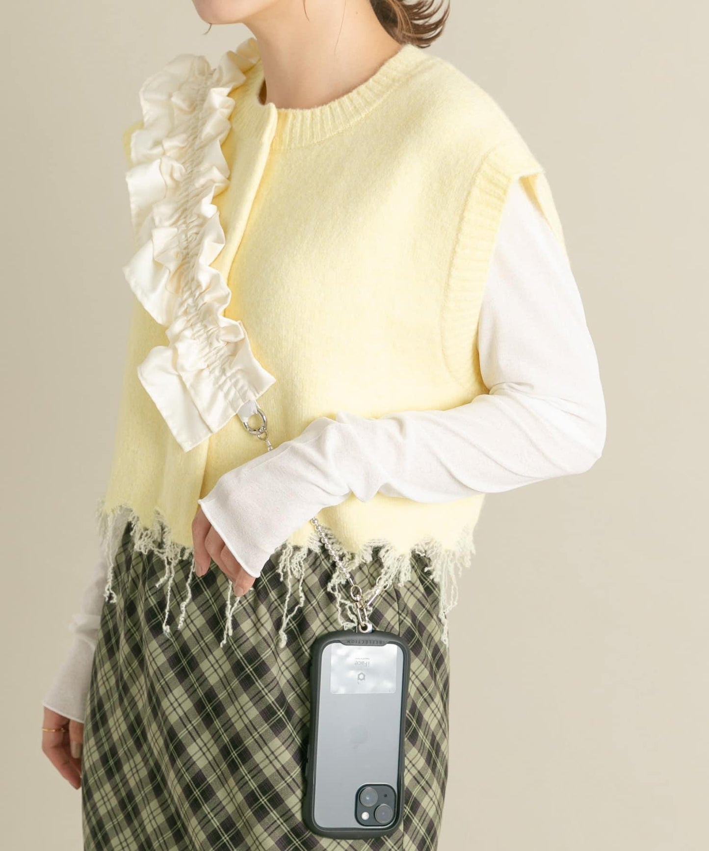 荷葉邊褶皺多功能肩帶