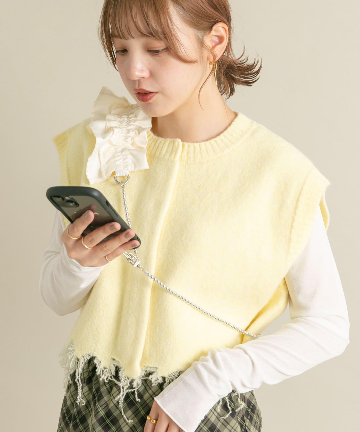 荷葉邊褶皺多功能肩帶