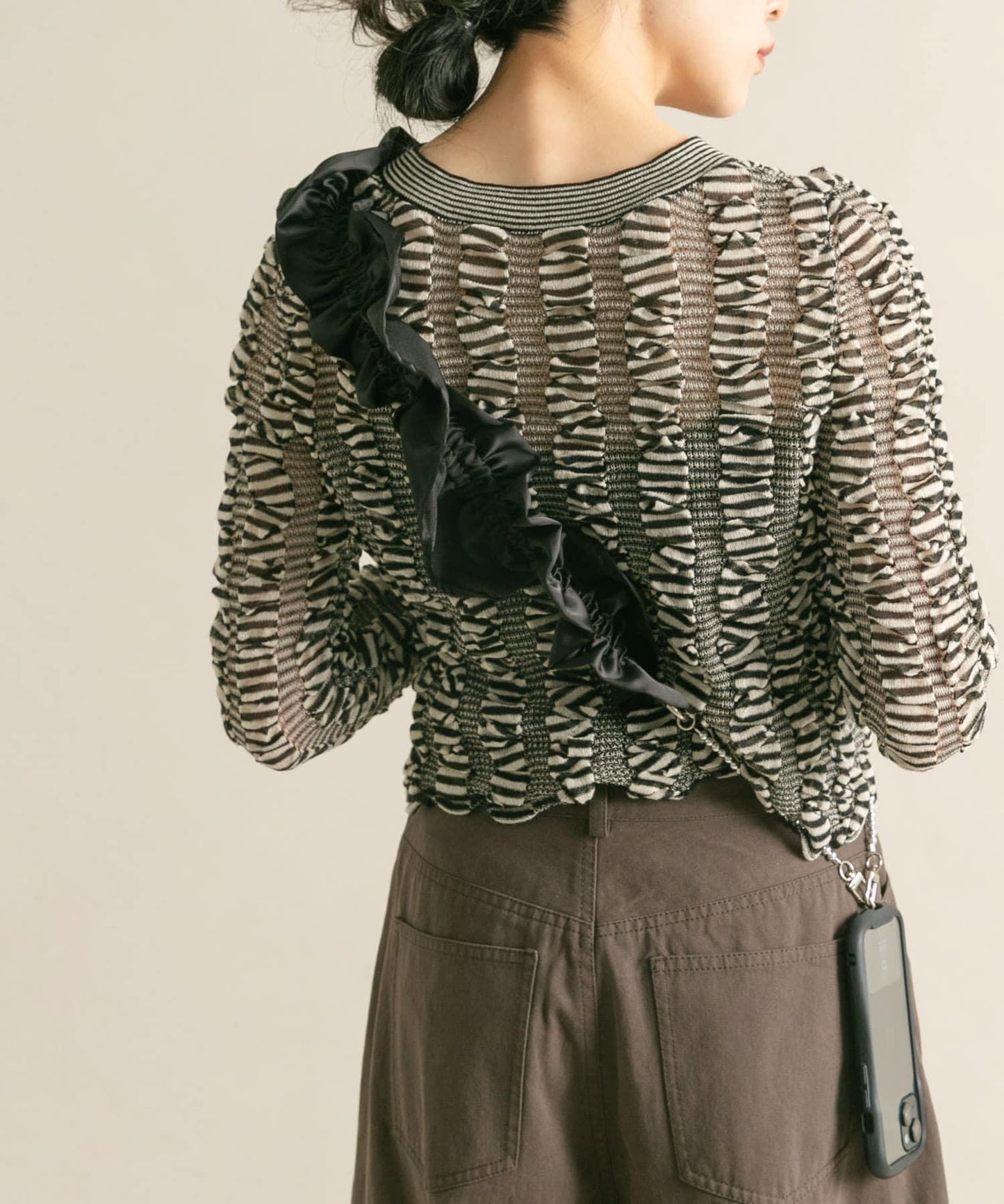 荷葉邊褶皺多功能肩帶