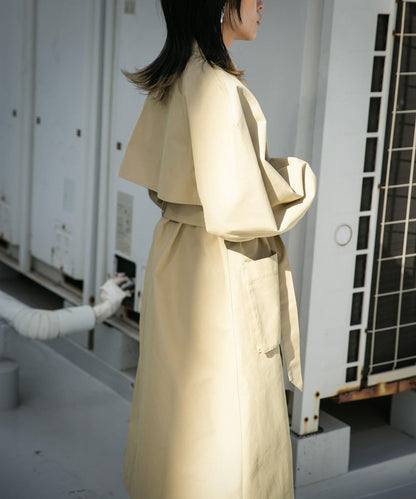 立體袖設計大衣