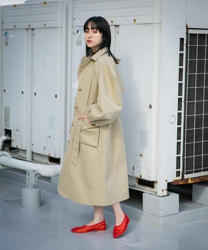 立體袖設計大衣