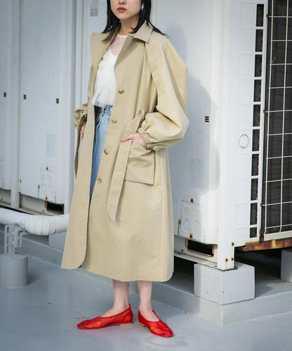 立體袖設計大衣