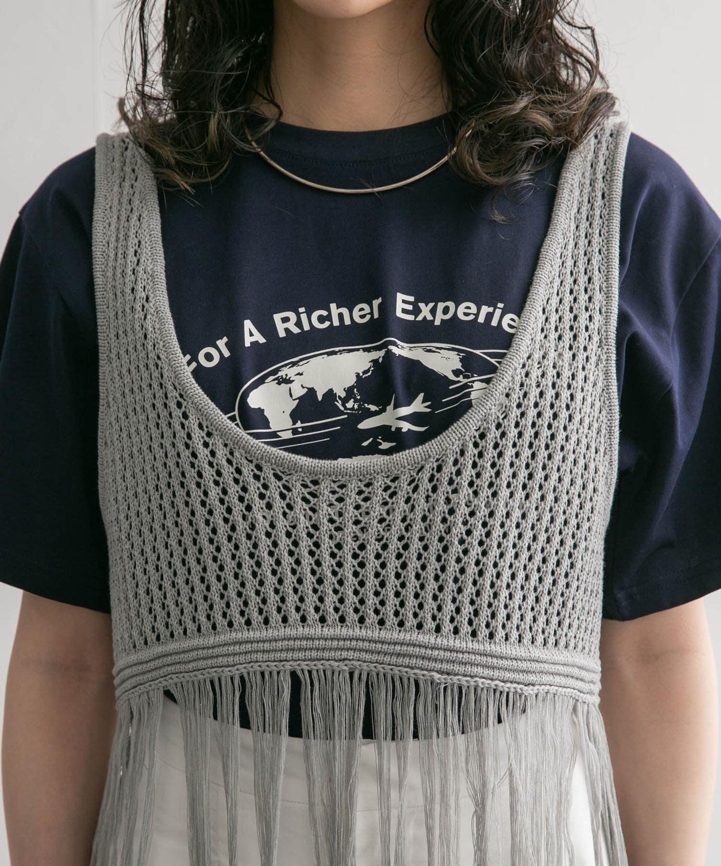 流蘇針織背心