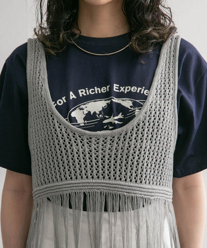 流蘇針織背心