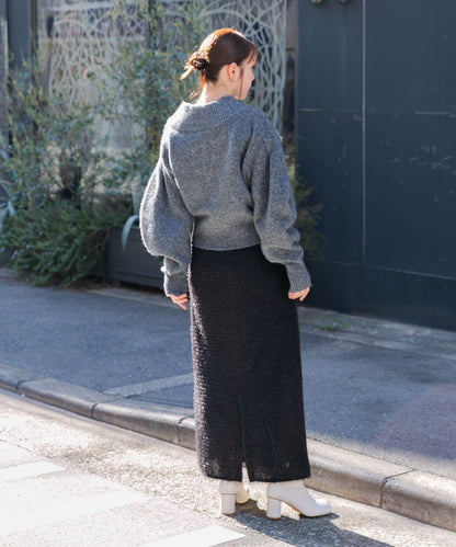 亮片羽毛半身裙