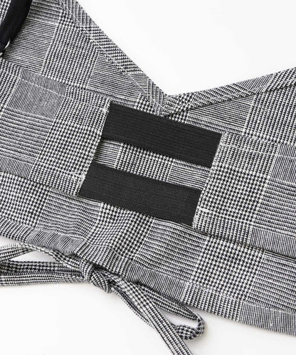 格紋文胸上衣∴