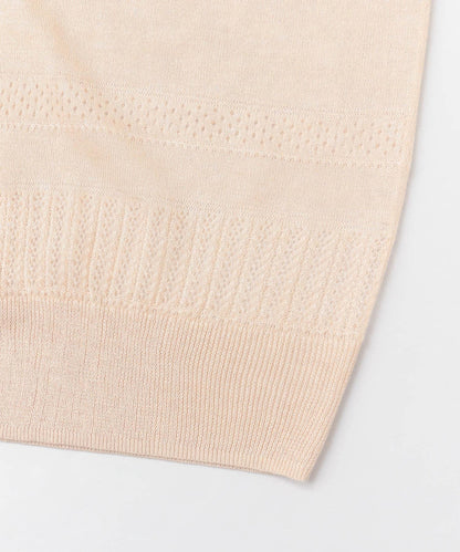 鏤空編織荷葉邊針織衫