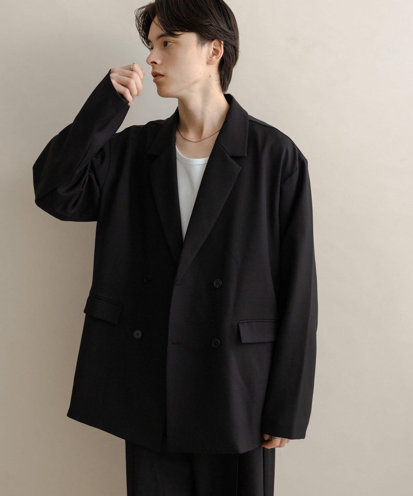 雙排扣寬鬆西裝外套