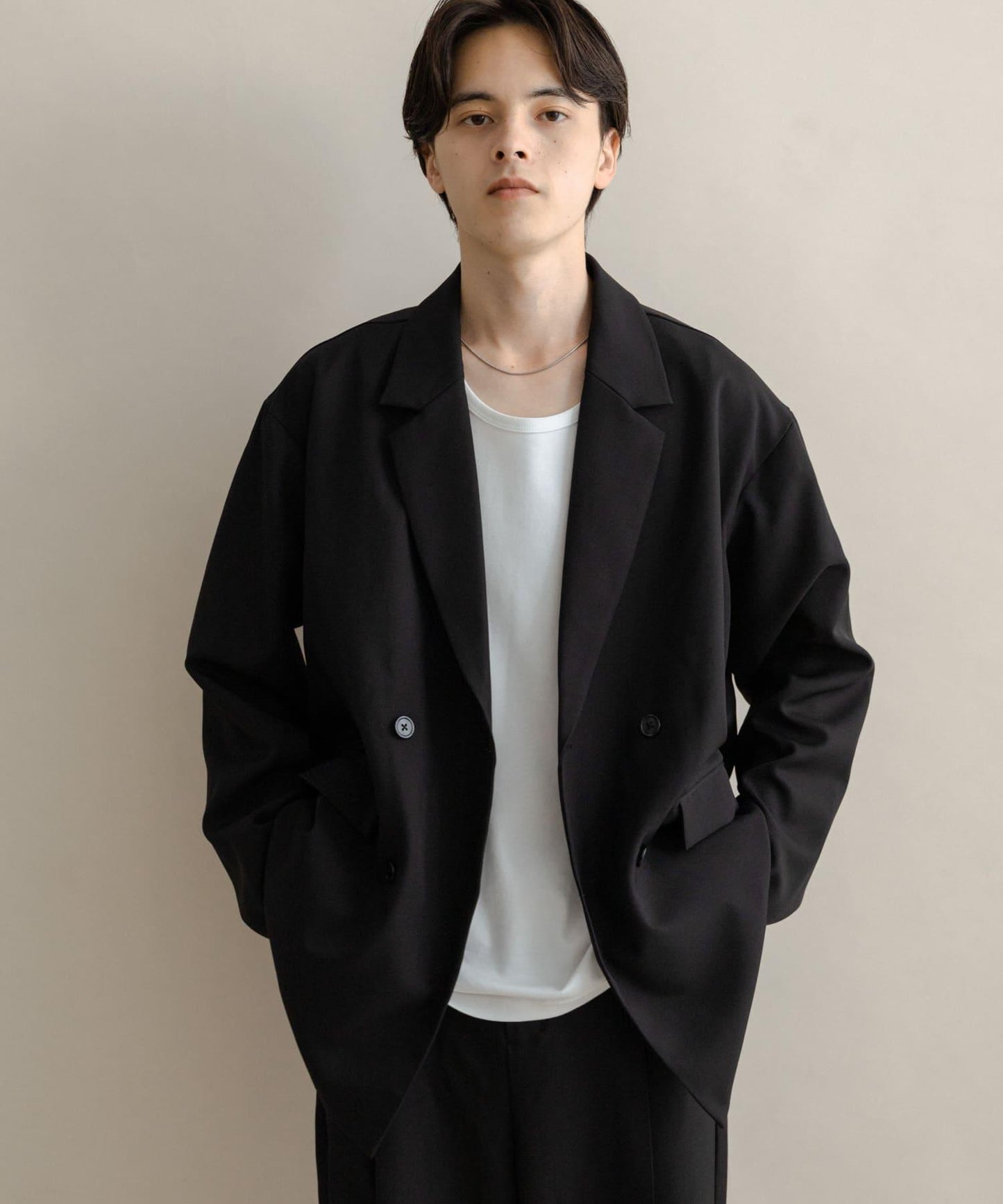 雙排扣寬鬆西裝外套