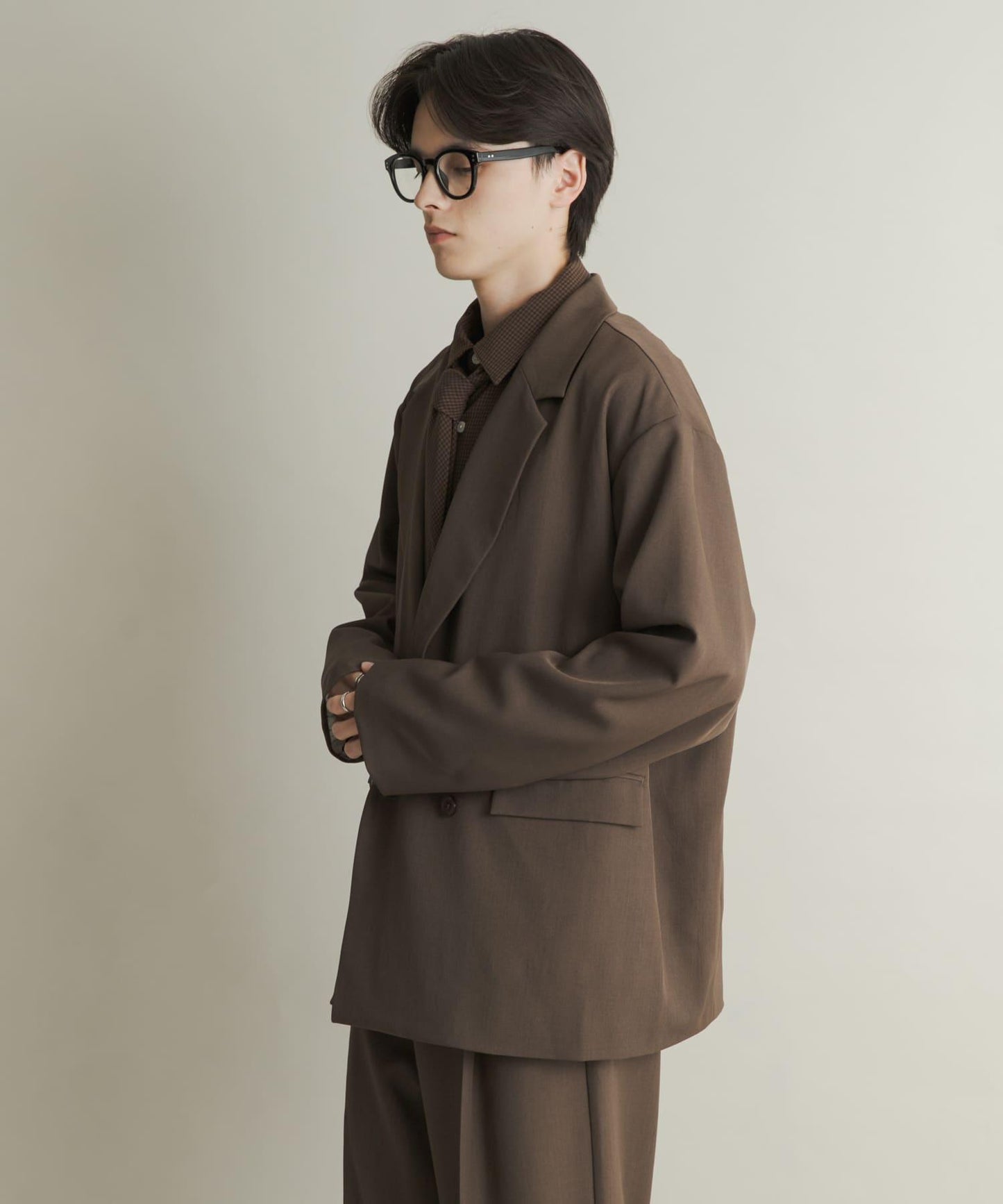 雙排扣寬鬆西裝外套