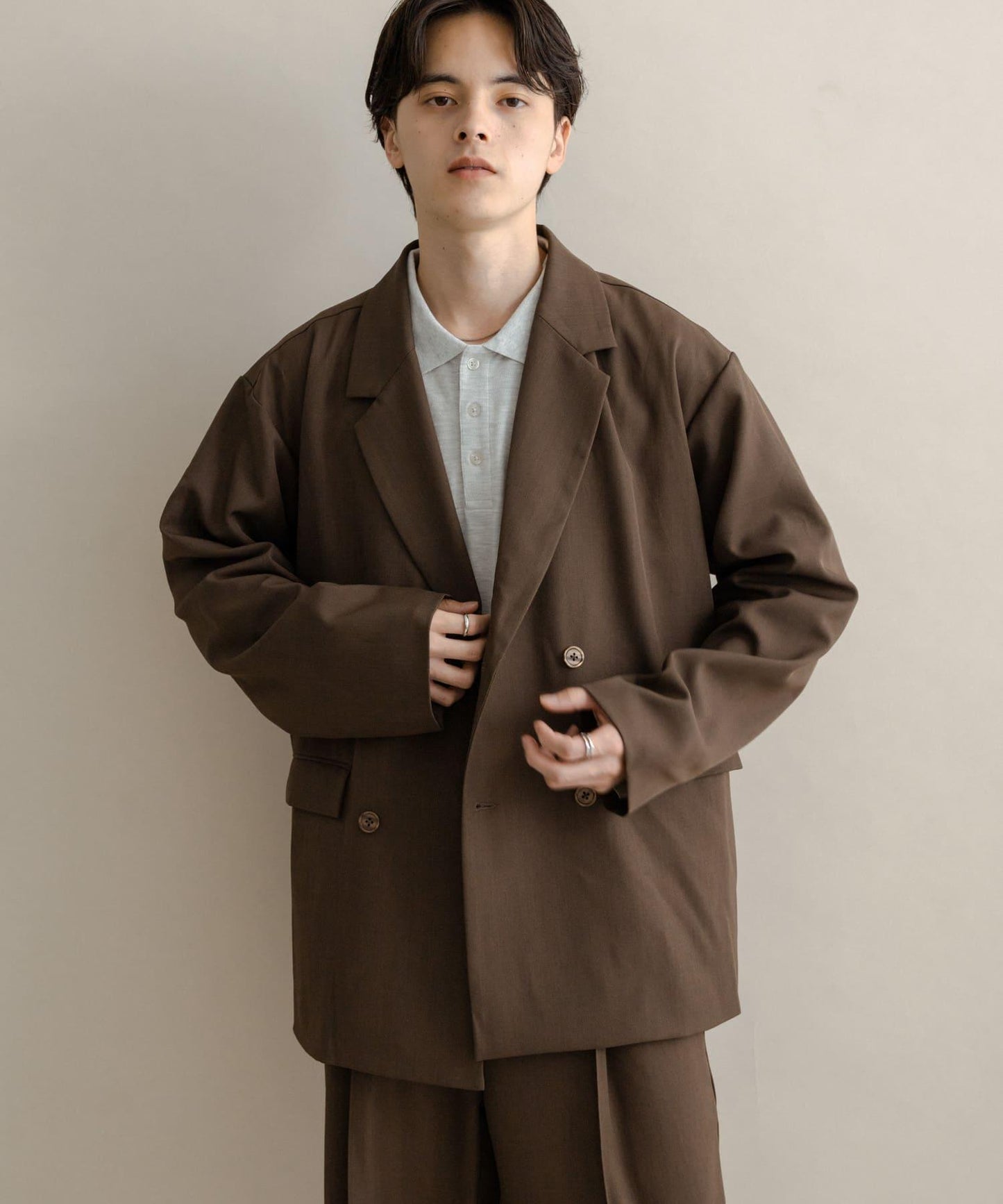 雙排扣寬鬆西裝外套