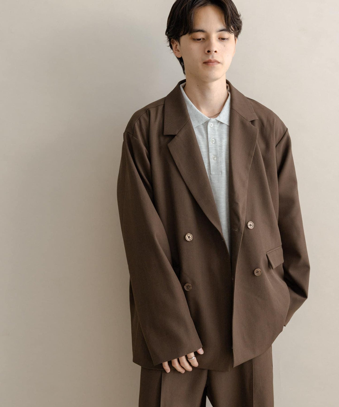 雙排扣寬鬆西裝外套