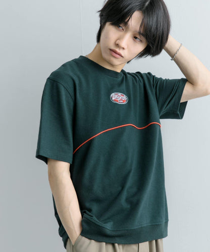 拼色設計T恤（五分袖）