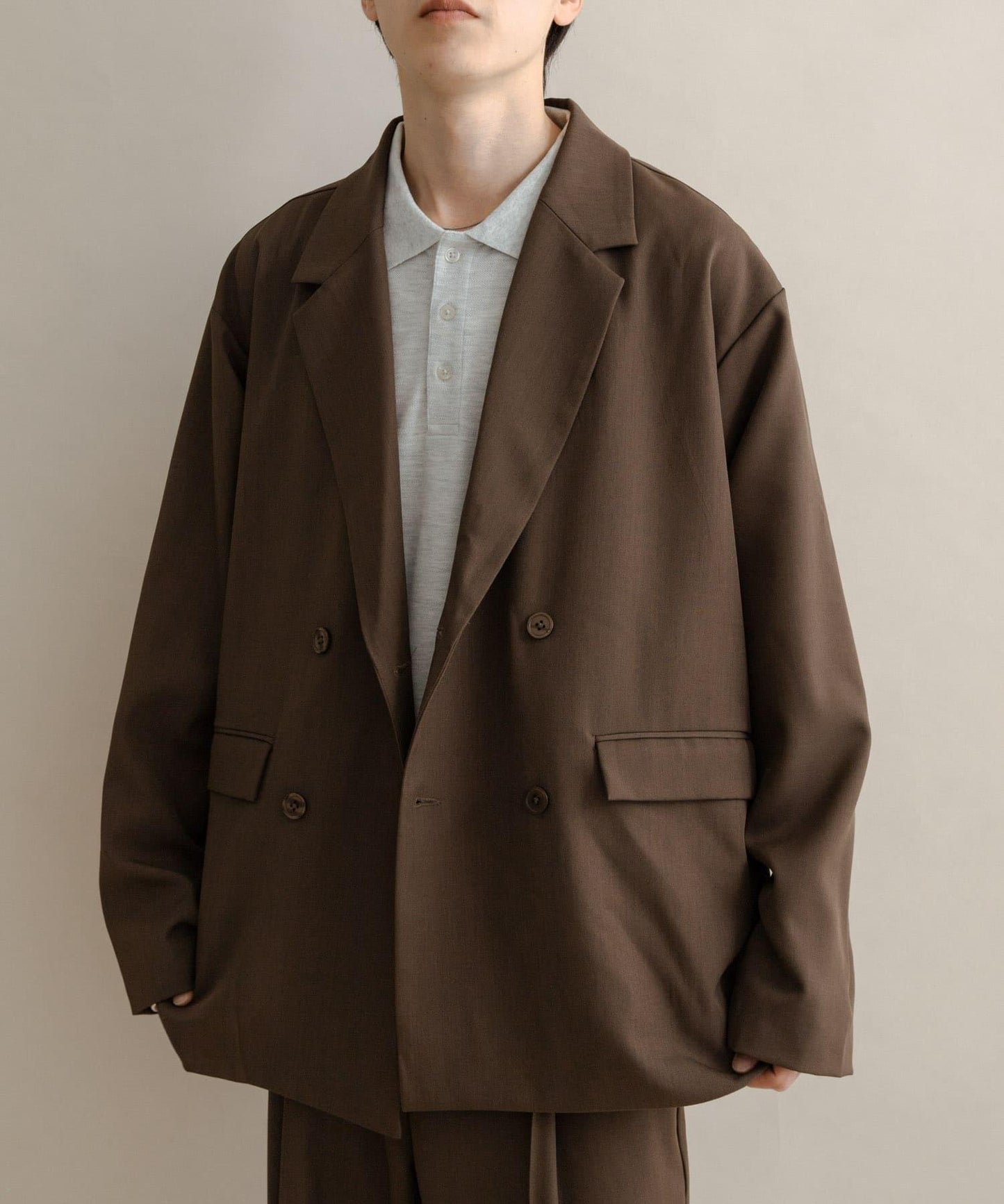 雙排扣寬鬆西裝外套