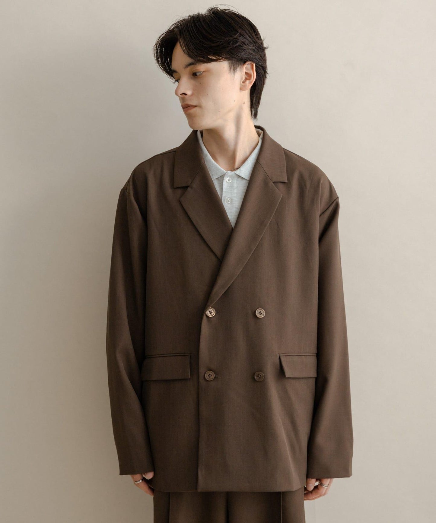 雙排扣寬鬆西裝外套