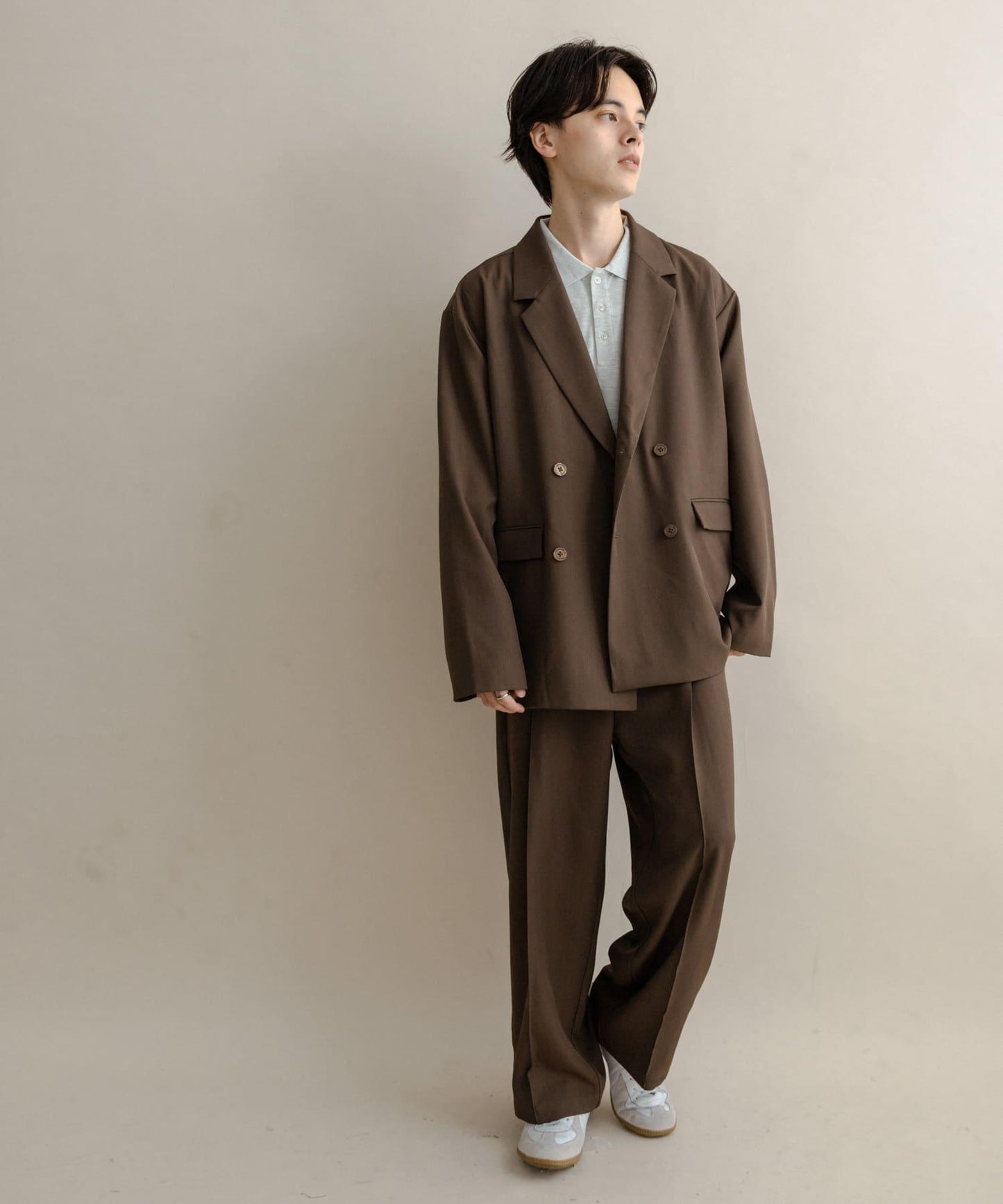 雙排扣寬鬆西裝外套