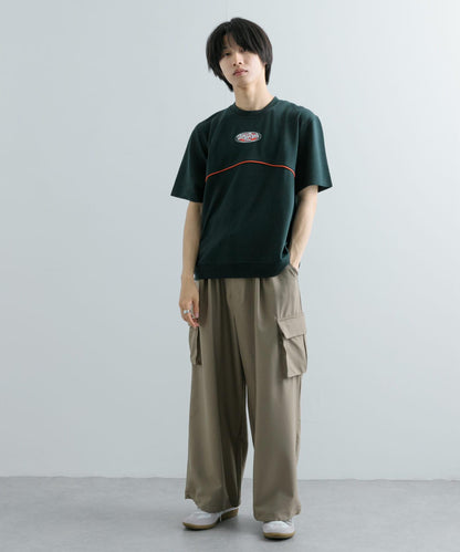 拼色設計T恤（五分袖）