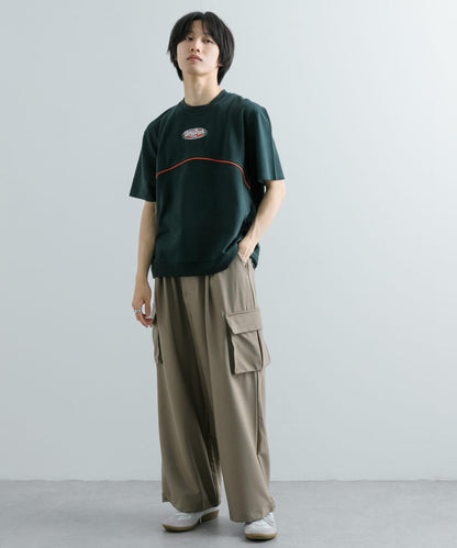 拼色設計T恤（五分袖）